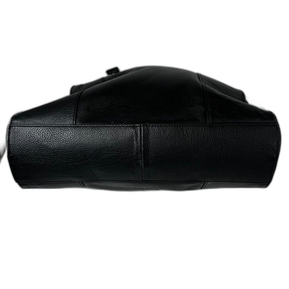 Banana Republic Black Leather Commuter Career Tote Bag - Picture 5 of 14